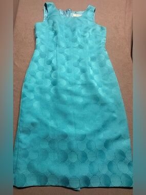 Jones Studio Turquoise Textured Sheath Dress